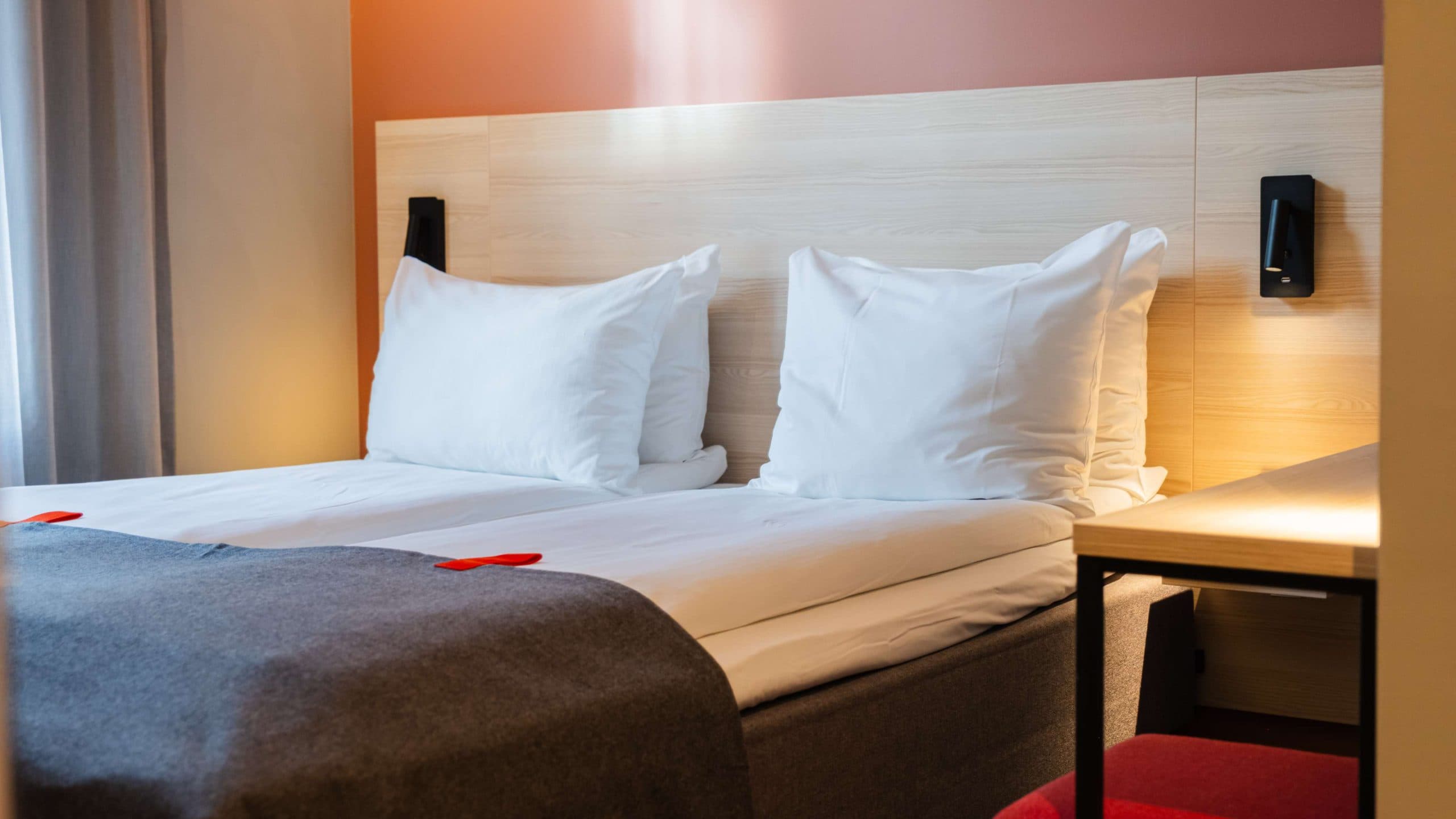 Picture of bed in double room small at Citybox Oslo